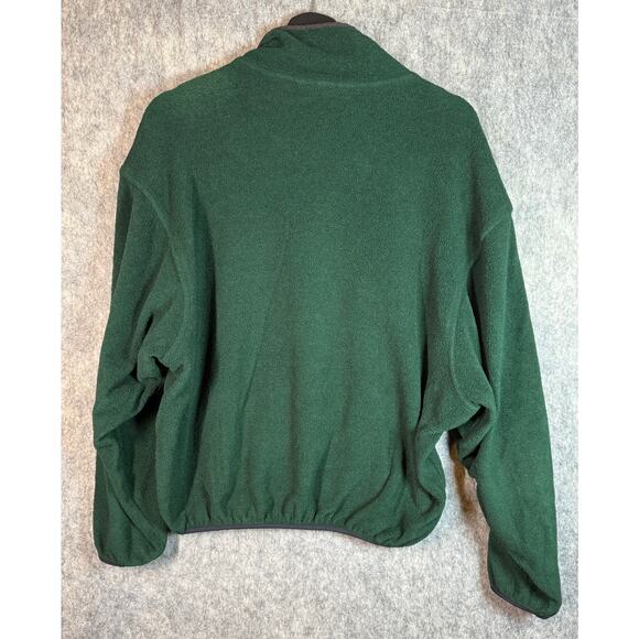 Vintage Woolrich Half Button Green Medium Fleece Made in USA Lightweight Jacket - Picture 4 of 7